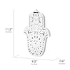 Distressed Hamsa Hand Palm Eye Medallion Boho Wall Accent - 9.5"x11.5"